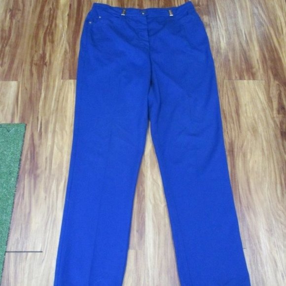 St John Sport Marie Gray Blue Pants 12 - Picture 1 of 5